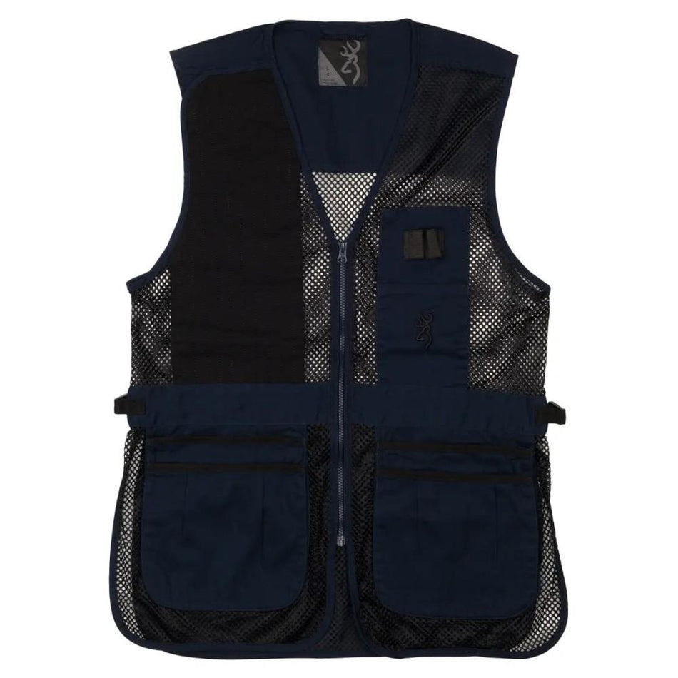 Browning Trapper Creek Shooting Vest Navy Black Large
