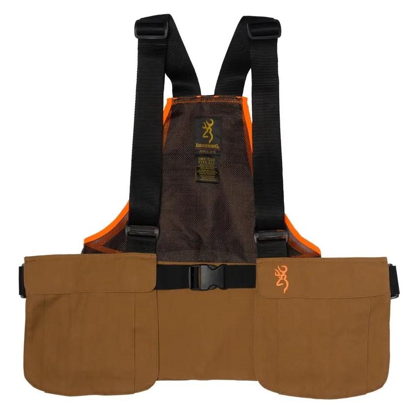 Browning Upland Hunting Strap Vest Tan/Blaze One Size