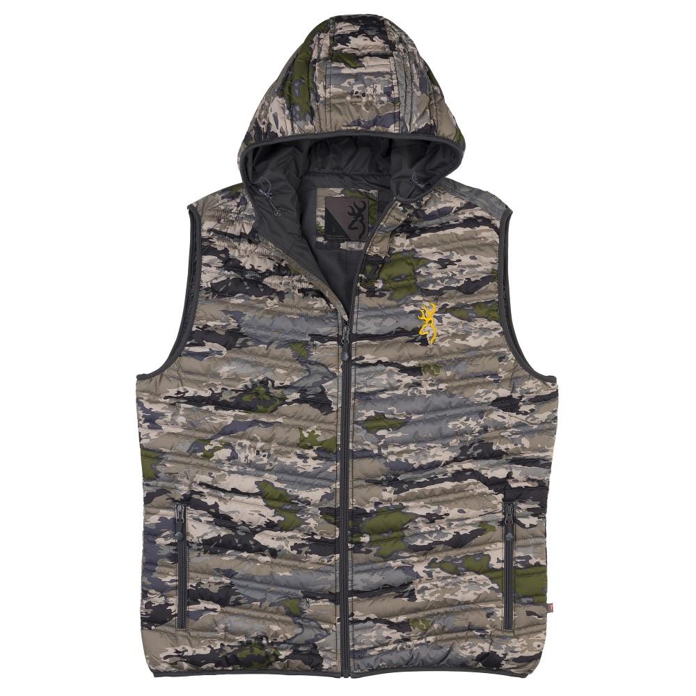 Browning Ovix Packable Hooded Puffer Vest PrimaLoft Silver Insulation S