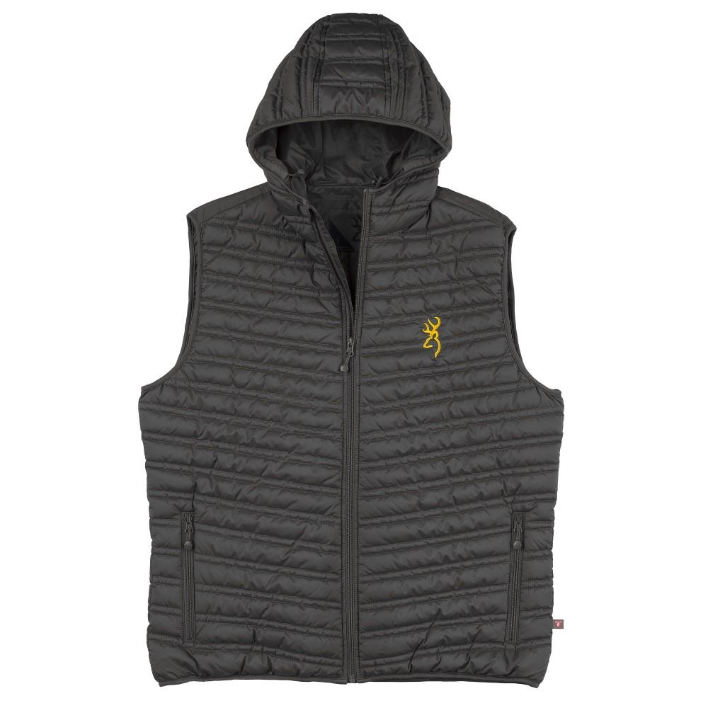 Browning Hooded Packable Puffer Vest Carbon Small