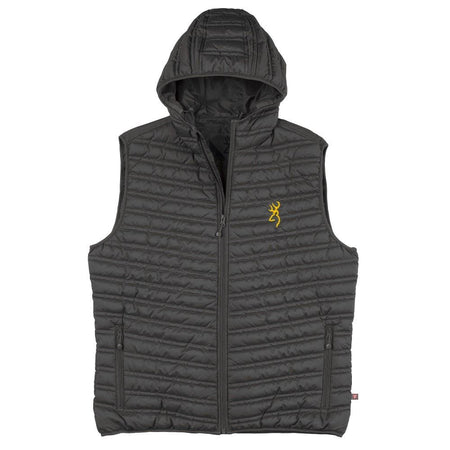 Browning Hooded Packable Puffer Vest Carbon Small