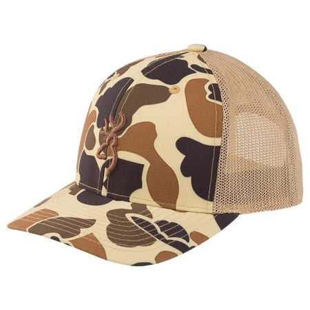 Browning Cupped Up Adjustable Snap Cap Vintage Tan Camo