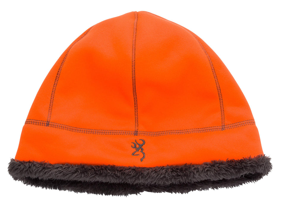 Browning Wicked Wings Warm Highpile Beanie Blaze and Charcoal One Size