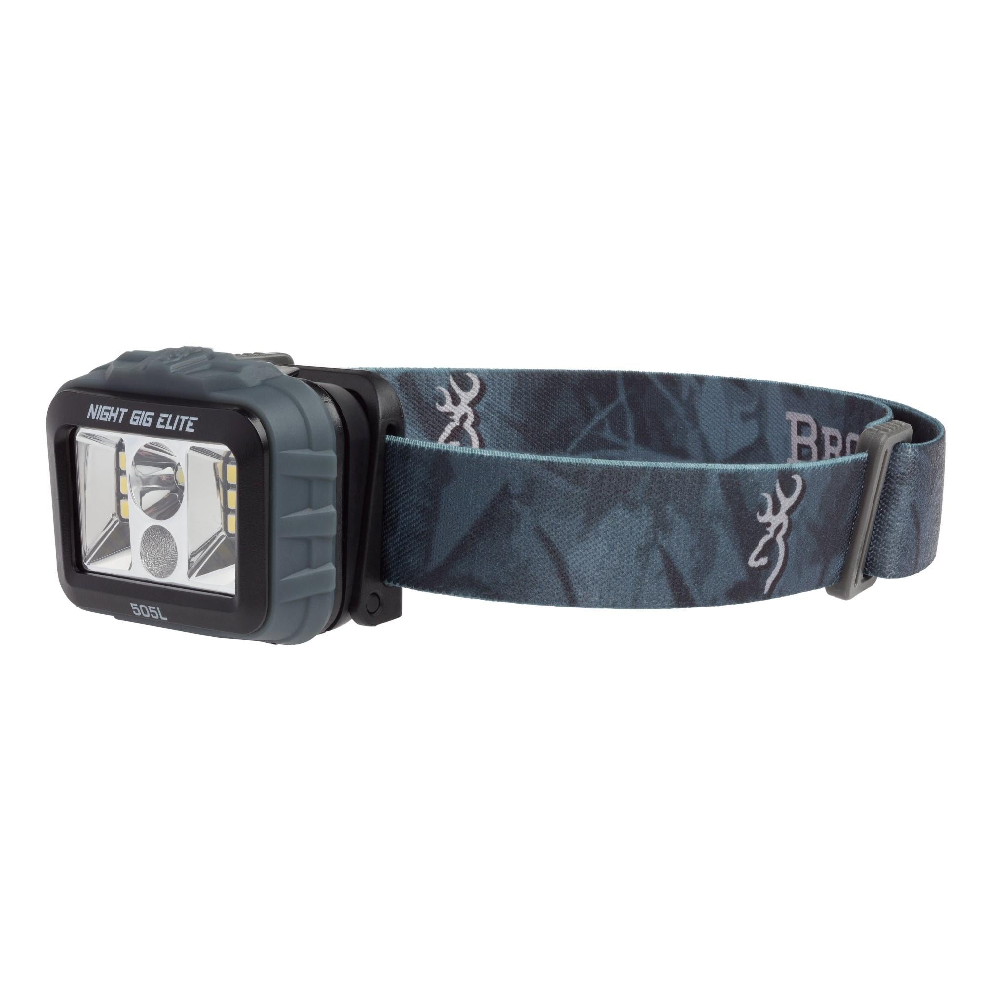 Browning Night Gig Elite Headlamp Blue 25-505 Lumens with 180-Degree Coverage