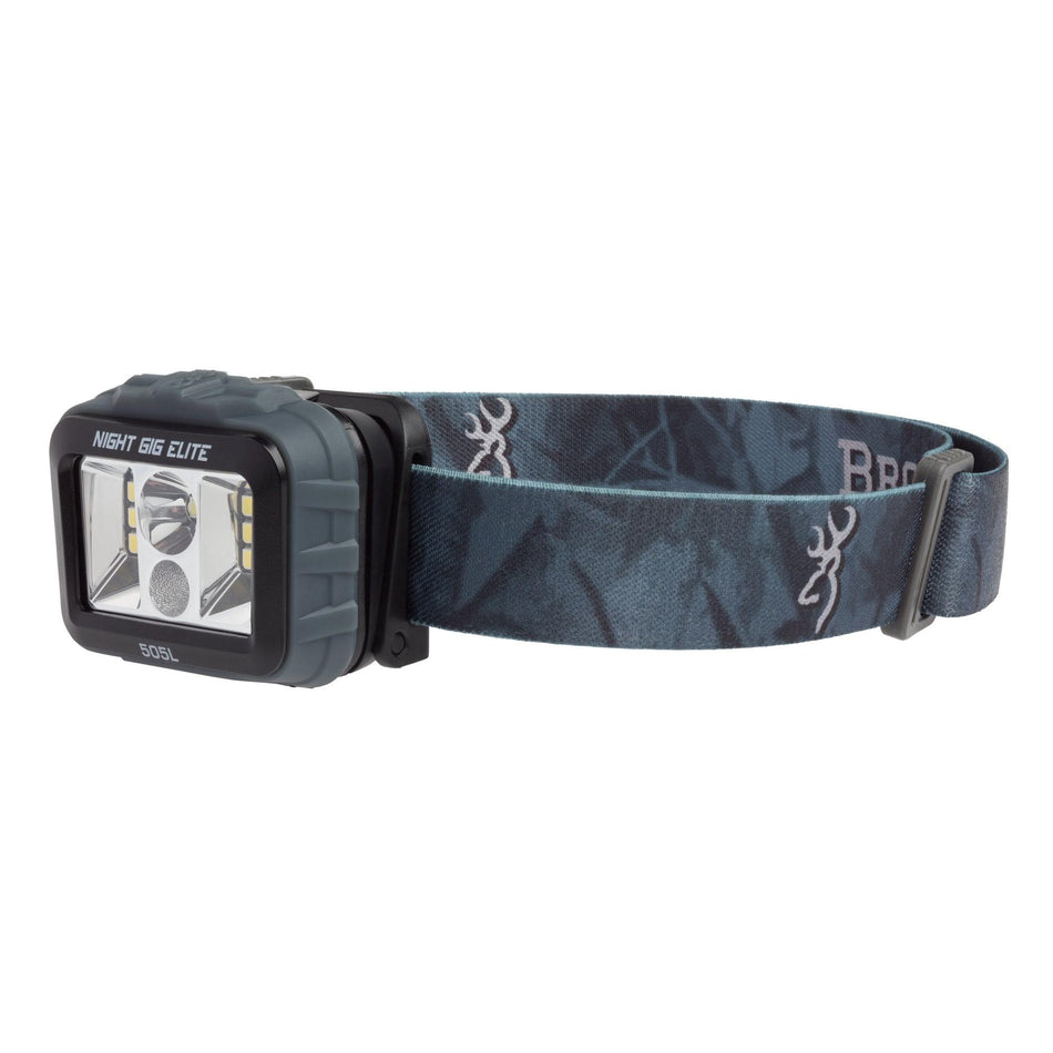 Browning Night Gig Elite Headlamp Blue 25-505 Lumens with 180-Degree Coverage