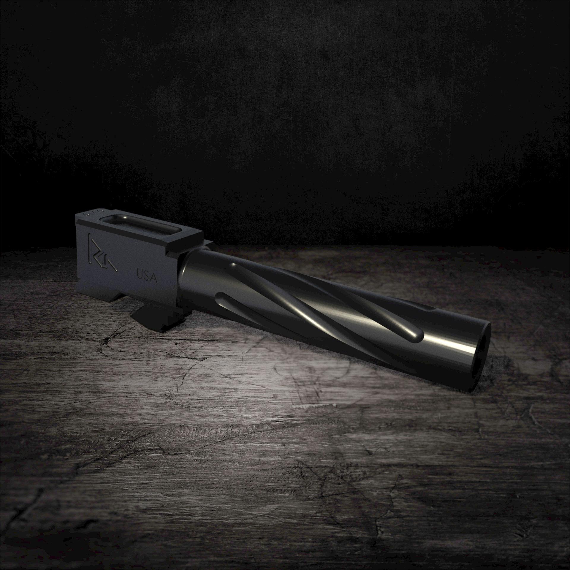 Rival Arms Stainless Steel Barrel for Glock Model 19 Gen 3/4 Black Finish