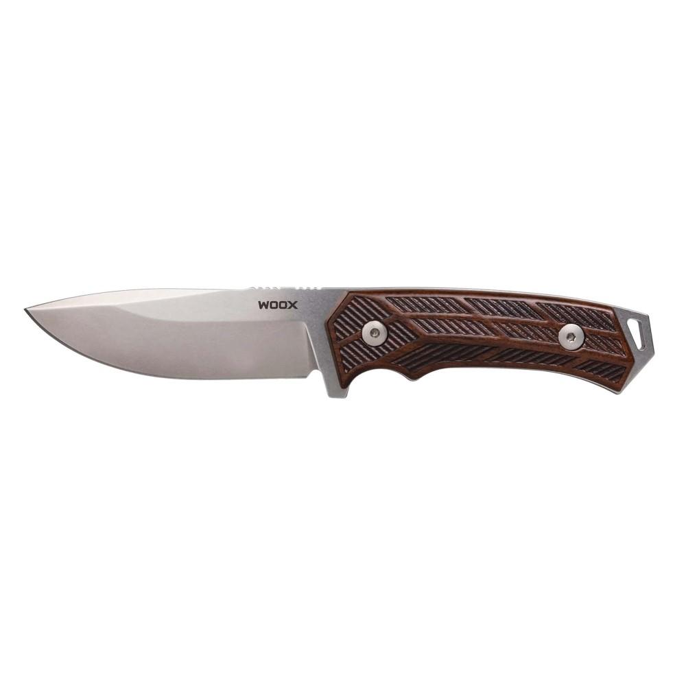 WOOX Rock62 Sleipner Steel Fixed Blade 4-1/4" Drop Point Walnut Checkered