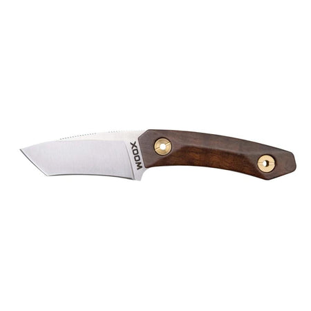 Woox Bad Boy Reverse Tanto Fixed Blade EDC Knife 2.75" Walnut Handle and Sheath