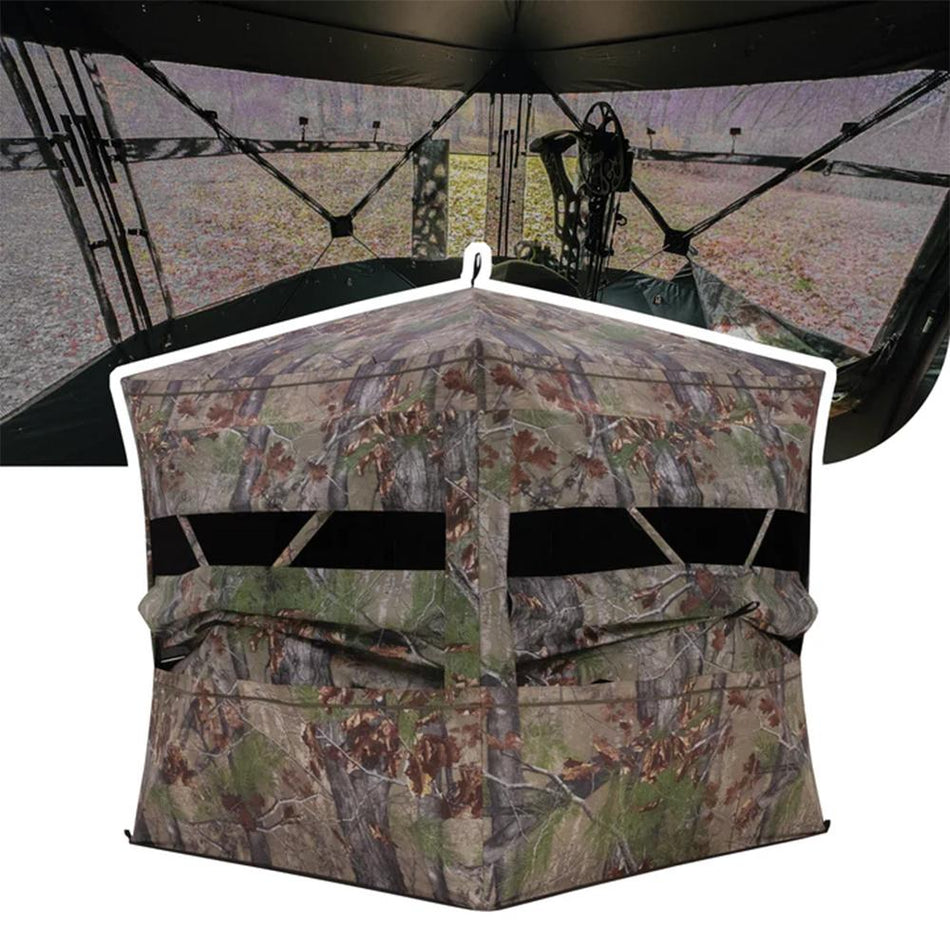 Barronett Blinds Grandview Hub Blind with View-Through Fabric Backwoods Camo