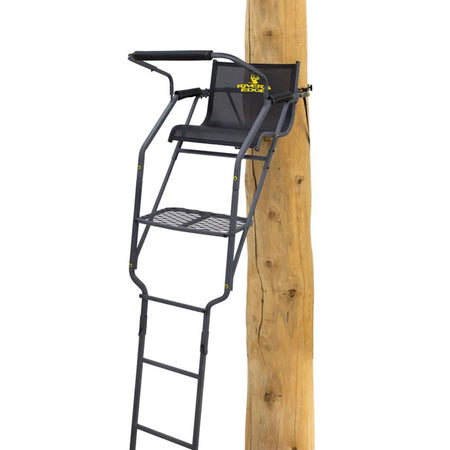 River's Edge Relax Wide Ladder Stand with Padded Shooting Rail