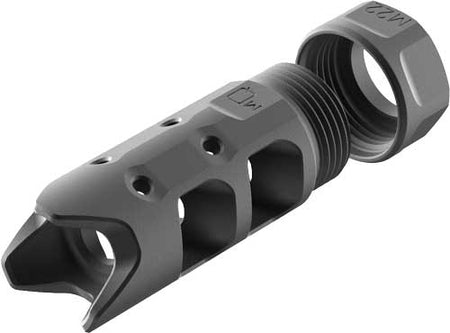 Audere Quarter Stroke Muzzle Brake 30 Caliber 5/8-24 Threaded Black