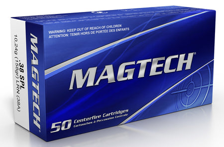 Magtech .38 Special 38P Sport Shooting Range/Training Flat Full Metal Jacket Flat Nose FMJFN 158 Gr.