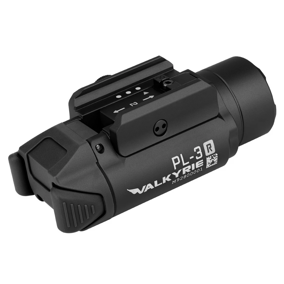 Olightstore PL-3R Valkyrie Black 1500 Lumen Rechargeable Weapon Mounted Light
