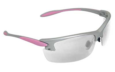 Radians Clear Lens Shooting Glasses with Silver and Pink Frame PG0810CS