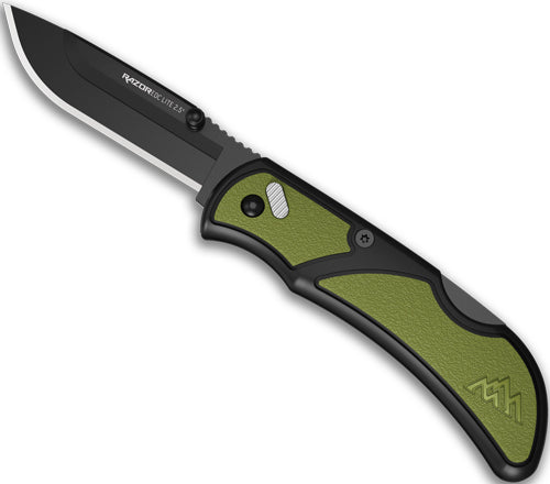 Outdoor Edge RCG252C Razor EDC Lite 2.5" OD Green with 2 Black Blades