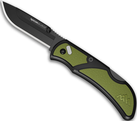 Outdoor Edge RCG252C Razor EDC Lite 2.5" OD Green with 2 Black Blades