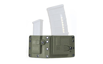 RCS Copia Combo AR-15 and Pistol Magazine Pouch, Pistol Oriented in Front of Rifle Mag, Ambidextrous, Matte Black