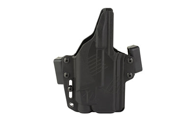 RCS Perun LC Modular OWB Pancake Holster Fits Glock 19 with Streamlight TLR-7, Ambidextrous, Black
