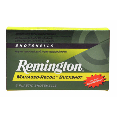 Remington 12 Gauge Shotgun Ammo Express Managed Recoil 8 Pellets 2.75 in 1 oz 00 Buck