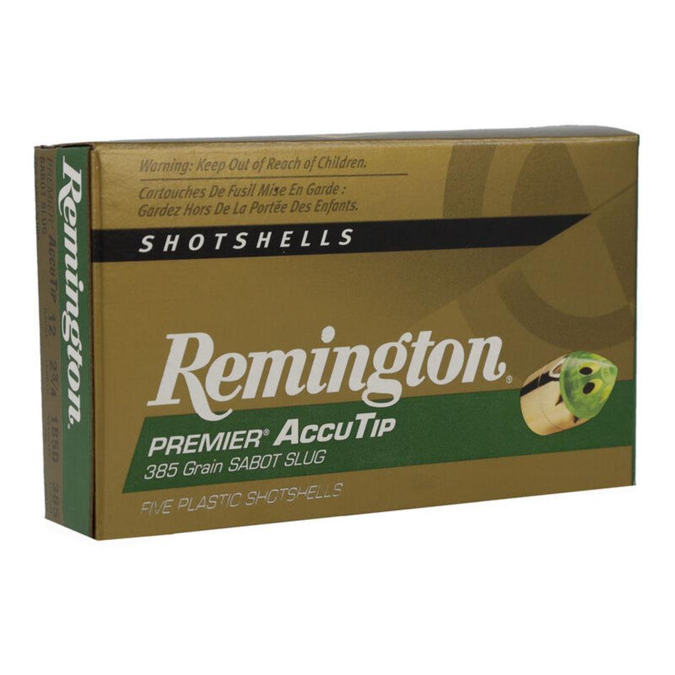 Remington 20727 Premier AccuTip Hunting 12 Gauge 2.75" 385 385Gr 1850 fps 047700333502