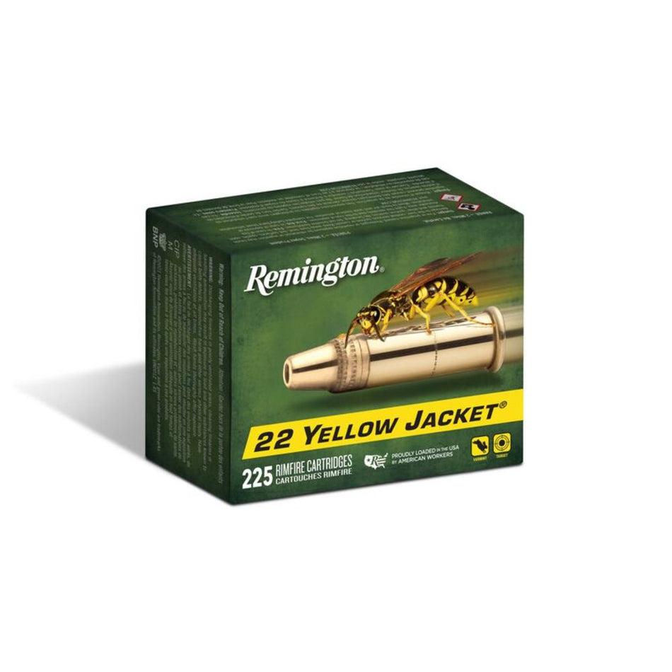 Remington .22 Long Rifle Yellow Jacket 33 grain Truncated Cone Hollow Point ammunition