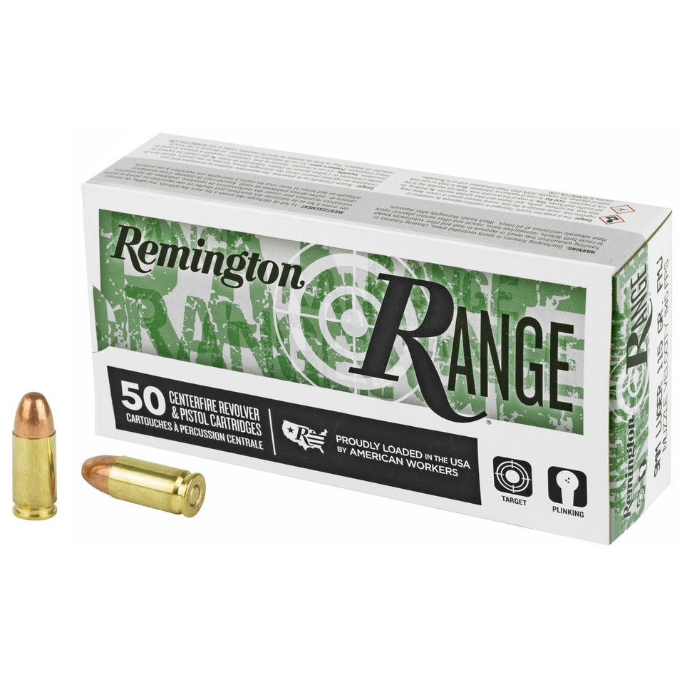 Remington Range 9mm Luger 115gr FMJ Ammunition