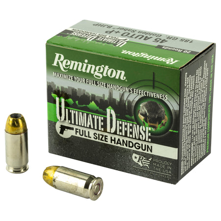 Remington Ultimate Defense +P Brass Jacket Hollow Point 185 Grain .45 ACP/Auto 1140 fps 047700472003