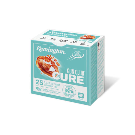 Remington 12 Gauge Shotgun Ammo Gun Club Cure Low Recoil 2.75 in 1-1/8 oz #8