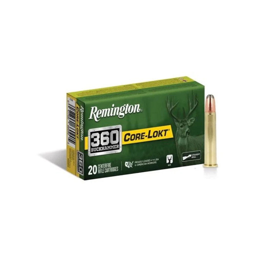 Remington .360 Buckhammer Core-Lokt Tipped 180 grain Polymer Tip ammunition