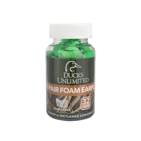 Ducks Unlimited Foam Earplugs Green 32 dB NRR 25 Pair Jar