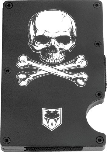 CobraTec Jolly Roger RFID Aluminum Slim Wallet and Money Clip