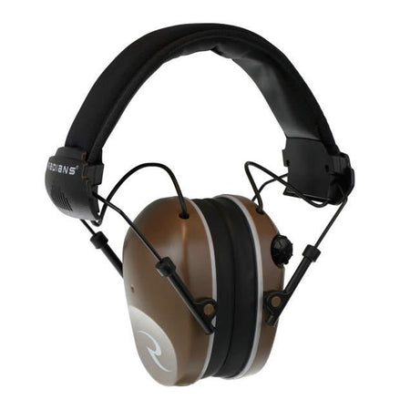 Radians Electronic Hearing Protection Earmuff Dual Mic 23dB Black Tan