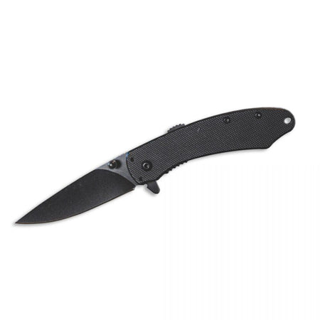 ABKT Ember Elite Folding Pocket Knife 2-3/4" Black Drop Point Blade