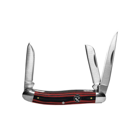 ABKT Cattleman Stockman 3-Blade Folding Knife Red Cowhand Series