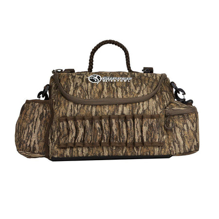 Cupped Waterfowl Guide Bag Mossy Oak Bottomland with Shell Box and Thermos Holder