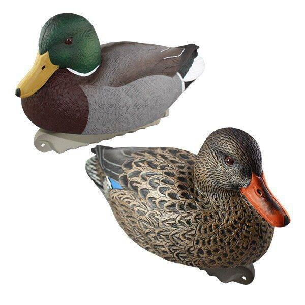 Cupped Finishing Mallard Duck Decoys Set of 12 - Weighted Keel, Superior Durability