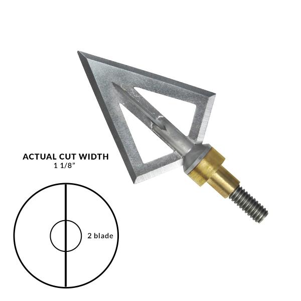 Dead Ringer PSD Fixed Broadhead 4 Blade Steel 1-1/8" Cut 3 Per Pack