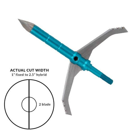 Dead Ringer Great White Hybrid Broadhead Blue 100/125 Grain 2.5" Exit Wound
