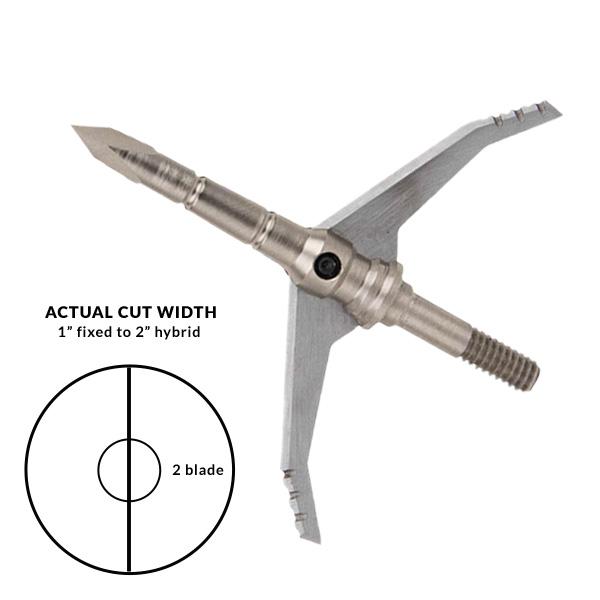 Dead Ringer Just Nasty 2.0 Hybrid Broadhead Carbon Steel 2-inch Cut 100/125gr
