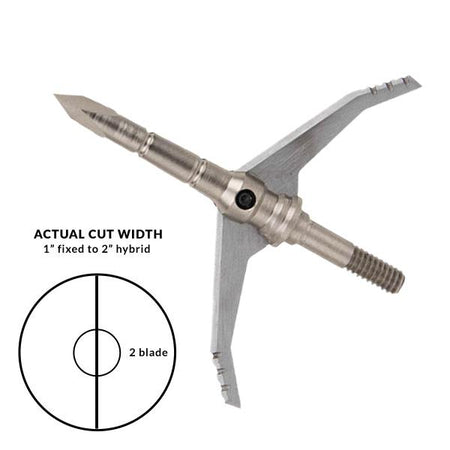 Dead Ringer Just Nasty 2.0 Hybrid Broadhead Carbon Steel 2-inch Cut 100/125gr