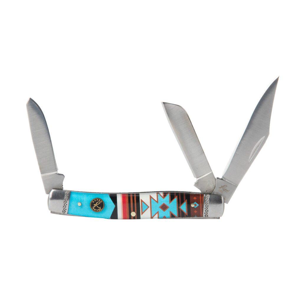 ABKT Roper Stockman 3-Blade Knife Sunset Series II Western Style