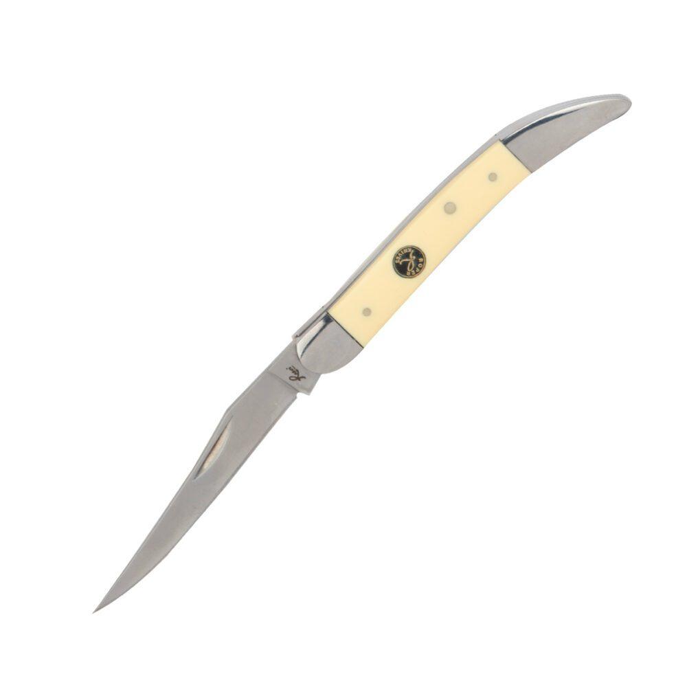 ABKT Pecos Large Toothpick Folding Knife 3-1/4" Clip Point Yellow