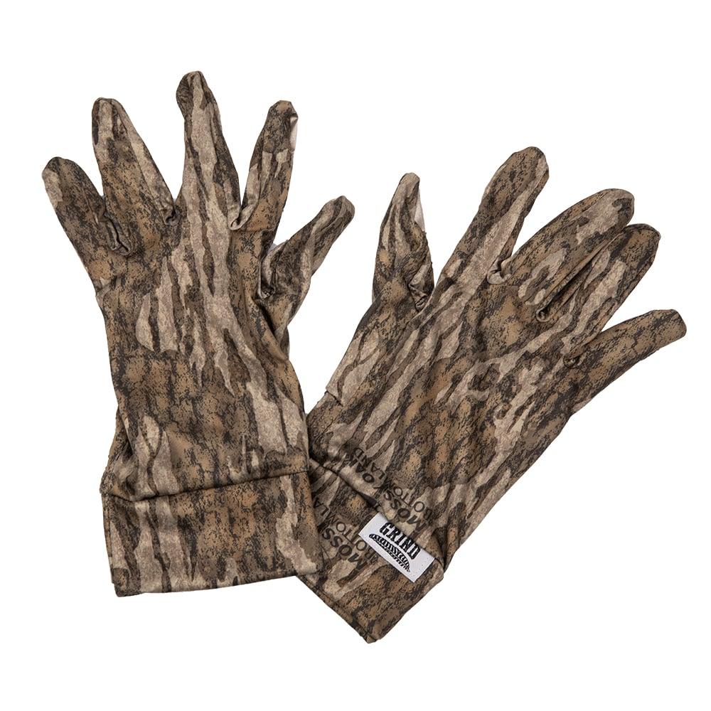 The Grind Gloves Mossy Oak Bottomland Camo Touchscreen Compatible