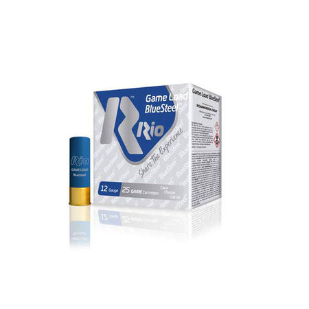 Rio Ammunition 12 Gauge Shotgun Ammo Game Load BlueSteel 2.75 in 1-1/4 oz #2