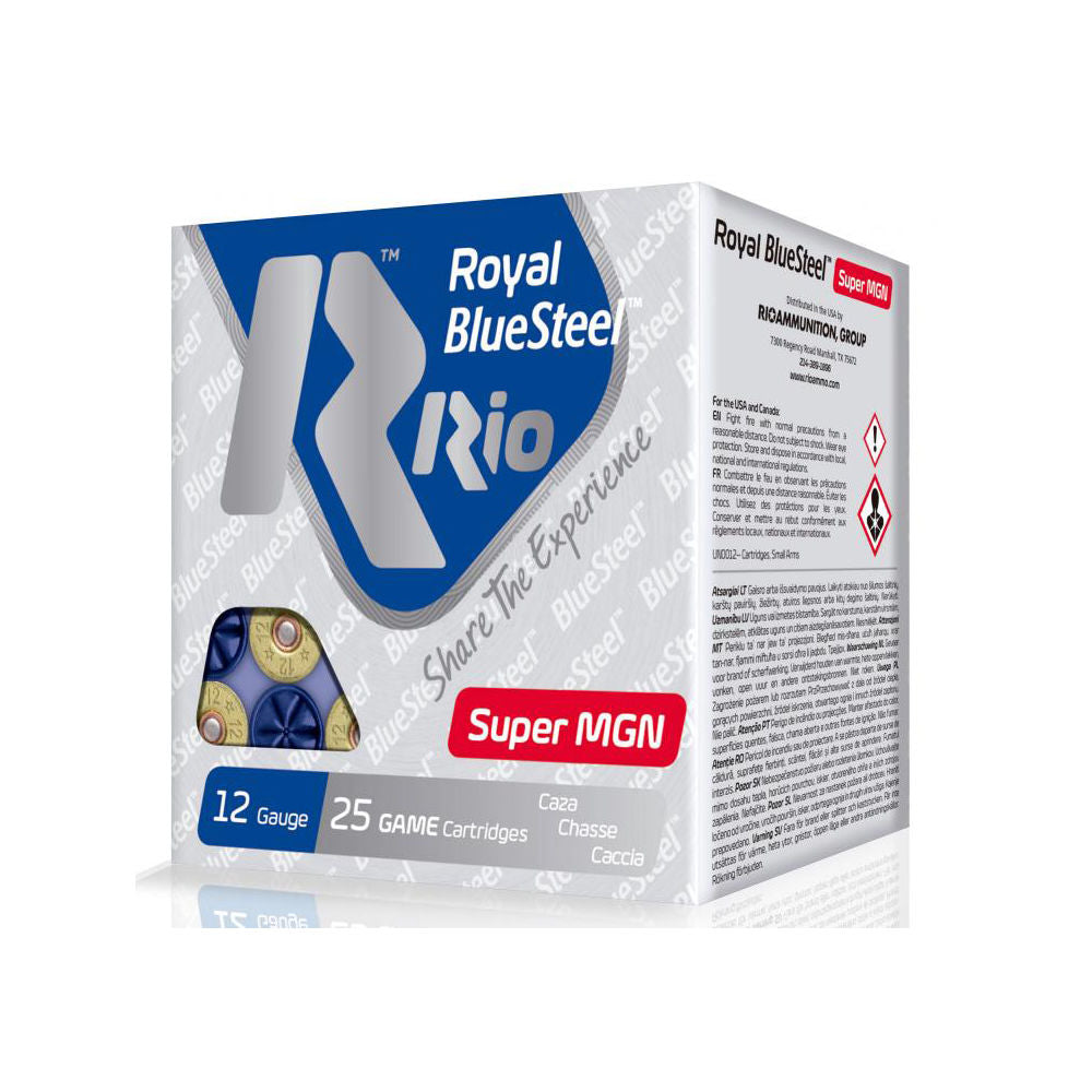 Rio Ammunition 12 Gauge Shotgun Ammo Royal BlueSteel Super Magnum 3.5 in 1-3/8 oz #3