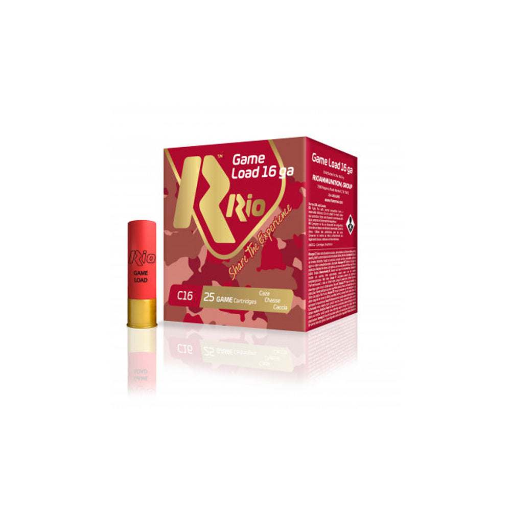 Rio Ammunition 16 Gauge Shotgun Ammo Game Load 2.75 in 1 oz #8