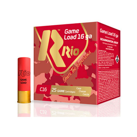 Rio Ammunition 16 Gauge RCHV166 Game Load 2.75" 1-1/8oz 6 Shot