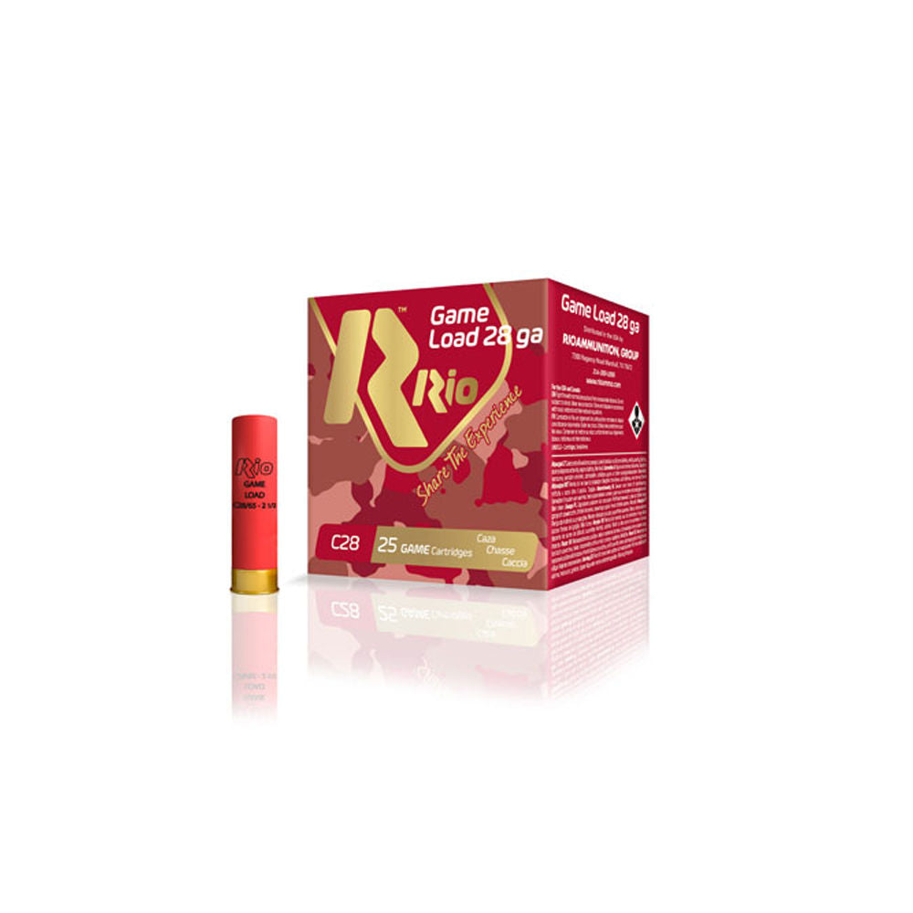 Rio Ammunition 28 Gauge Shotgun Ammo Game Load Heavy Field 2.75 in 1 oz #8