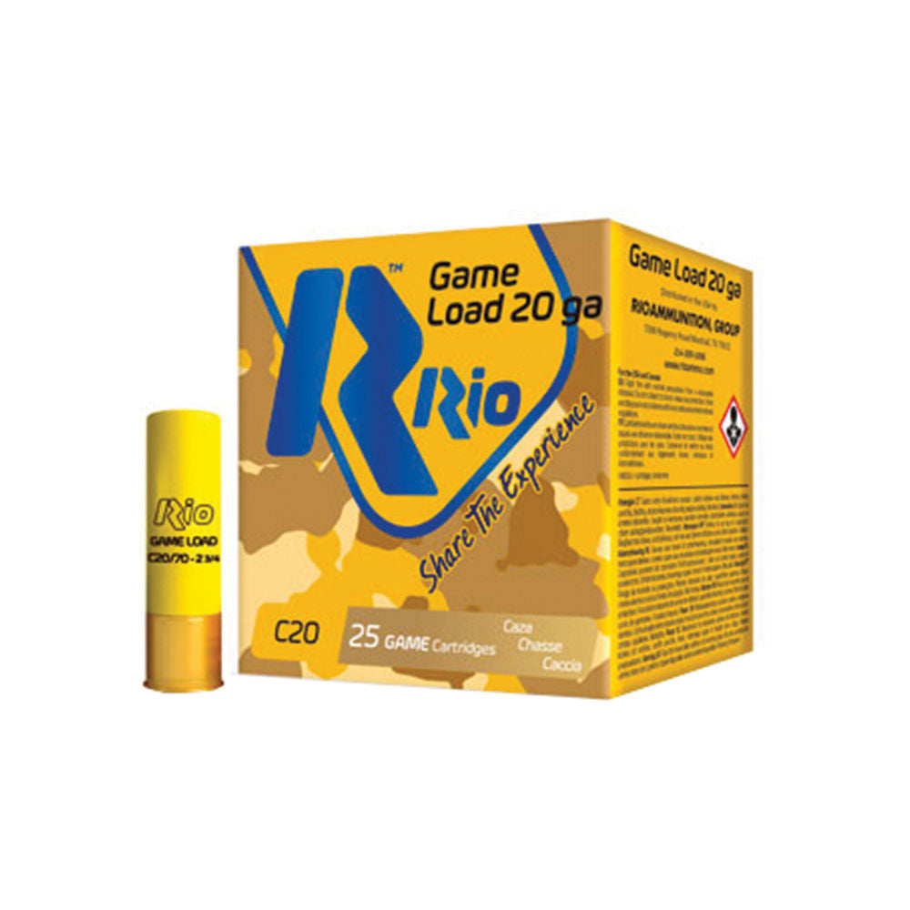 Rio Ammunition 20 Gauge Shotgun Ammo Game Load Light 2.75 in 1 oz #7.5