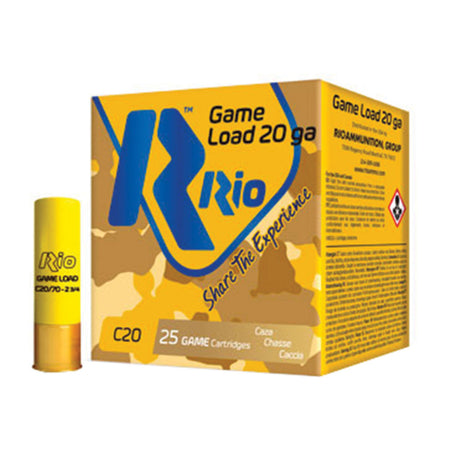 Rio Ammunition 20 Gauge Shotgun Ammo Game Load Light 2.75 in 1 oz #8